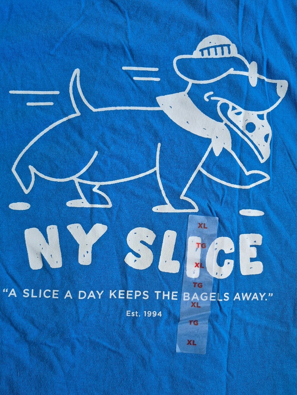 NEW WITH TAGS Old Navy Blue NY Pizza Dog Graphic T Shirt